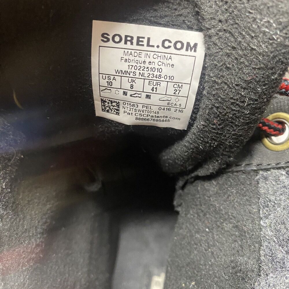 Sorel Womens Slimpack Lace II Insulated Snow Winter Boots Black NL2348-010 Sz 10 - Picture 11 of 12